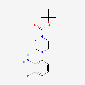 molecular formula C15H22FN3O2 B2423025 tert-Butyl 4-(2-amino-3-fluorophenyl)piperazine-1-carboxylate CAS No. 1233955-64-0