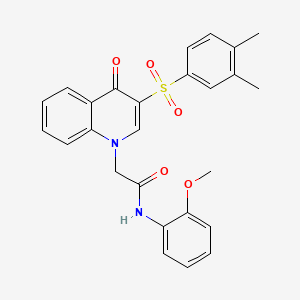 2-(3-((3,4-dimethylphenyl)sulfonyl)-4-oxoquinolin-1(4H)-yl)-N-(2-methoxyphenyl)acetamide