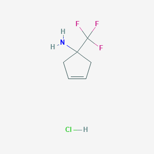1-(Trifluoromethyl)cyclopent-3-en-1-amine;hydrochloride