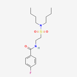 N-[2-(dibutylsulfamoyl)ethyl]-4-fluorobenzamide