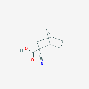 molecular formula C9H11NO2 B2423045 2-Cyanobicyclo[2.2.1]heptane-2-carboxylic acid CAS No. 1564780-99-9