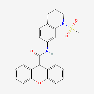 molecular formula C24H22N2O4S B2423051 N-(1-(methylsulfonyl)-1,2,3,4-tetrahydroquinolin-7-yl)-9H-xanthene-9-carboxamide CAS No. 1206994-42-4