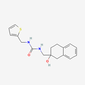molecular formula C17H20N2O2S B2423104 1-((2-Hydroxy-1,2,3,4-tetrahydronaphthalen-2-yl)methyl)-3-(thiophen-2-ylmethyl)urea CAS No. 1421485-44-0
