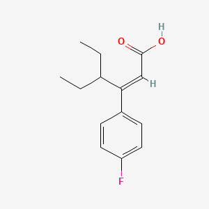 molecular formula C14H17FO2 B2423110 (2E)-4-ethyl-3-(4-fluorophenyl)hex-2-enoic acid CAS No. 1216329-93-9
