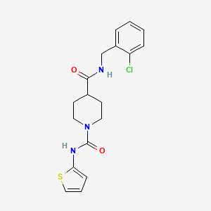 molecular formula C18H20ClN3O2S B2423114 N4-(2-chlorobenzyl)-N1-(thiophen-2-yl)piperidine-1,4-dicarboxamide CAS No. 1226448-61-8