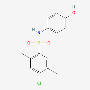molecular formula C14H14ClNO3S B2423134 4-chloro-N-(4-hydroxyphenyl)-2,5-dimethylbenzenesulfonamide CAS No. 2249193-09-5