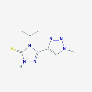 molecular formula C8H12N6S B2423139 3-(1-Methyltriazol-4-yl)-4-propan-2-yl-1H-1,2,4-triazole-5-thione CAS No. 1876160-97-2
