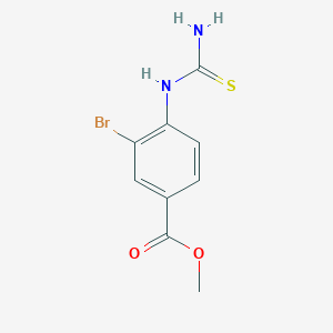 molecular formula C9H9BrN2O2S B2423140 Methyl 3-bromo-4-(carbamothioylamino)benzoate CAS No. 2138055-83-9