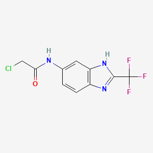 molecular formula C10H7ClF3N3O B2423161 2-Chloro-N-(2-trifluoromethyl-1H-benzoimidazol-5-yl)-acetamide CAS No. 362594-28-3