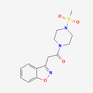 2-(Benzo[d]isoxazol-3-yl)-1-(4-(methylsulfonyl)piperazin-1-yl)ethanone