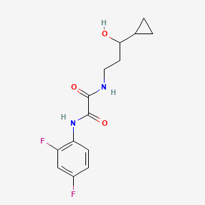 molecular formula C14H16F2N2O3 B2423175 N1-(3-环丙基-3-羟基丙基)-N2-(2,4-二氟苯基)草酰胺 CAS No. 1396677-06-7
