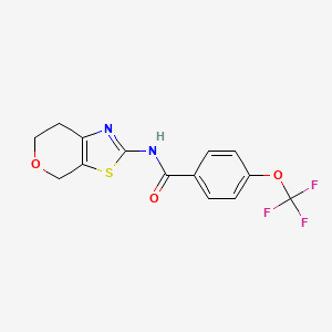molecular formula C14H11F3N2O3S B2423177 N-(6,7-二氢-4H-吡喃并[4,3-d]噻唑-2-基)-4-(三氟甲氧基)苯甲酰胺 CAS No. 1396859-26-9