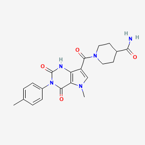 1-(5-methyl-2,4-dioxo-3-(p-tolyl)-2,3,4,5-tetrahydro-1H-pyrrolo[3,2-d]pyrimidine-7-carbonyl)piperidine-4-carboxamide