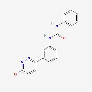 molecular formula C18H16N4O2 B2423198 1-(3-(6-甲氧基哒嗪-3-基)苯基)-3-苯基脲 CAS No. 1021082-20-1