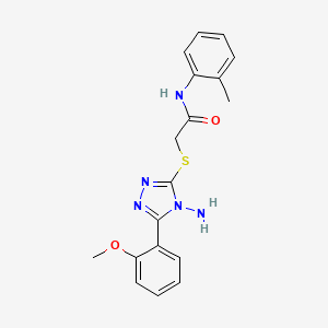 2-{[4-amino-5-(2-methoxyphenyl)-4H-1,2,4-triazol-3-yl]sulfanyl}-N-(2-methylphenyl)acetamide