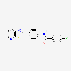 4-chloro-N-(4-(thiazolo[5,4-b]pyridin-2-yl)phenyl)benzamide