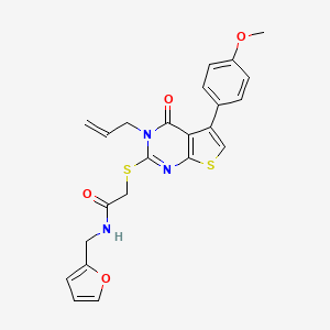 2-((3-allyl-5-(4-methoxyphenyl)-4-oxo-3,4-dihydrothieno[2,3-d]pyrimidin-2-yl)thio)-N-(furan-2-ylmethyl)acetamide