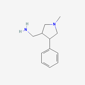 (1-Methyl-4-phenylpyrrolidin-3-yl)methanamine