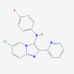 6-chloro-N-(4-fluorophenyl)-2-(pyridin-2-yl)imidazo[1,2-a]pyridin-3-amine