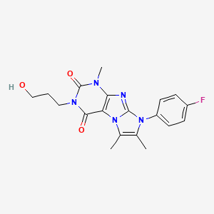 8-(4-fluorophenyl)-3-(3-hydroxypropyl)-1,6,7-trimethyl-1H-imidazo[2,1-f]purine-2,4(3H,8H)-dione