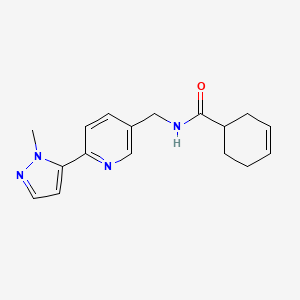 N-((6-(1-methyl-1H-pyrazol-5-yl)pyridin-3-yl)methyl)cyclohex-3-enecarboxamide