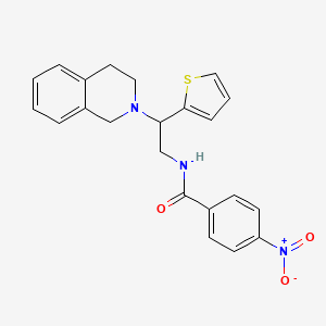 N-(2-(3,4-dihydroisoquinolin-2(1H)-yl)-2-(thiophen-2-yl)ethyl)-4-nitrobenzamide