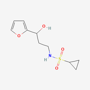 N-(3-(furan-2-yl)-3-hydroxypropyl)cyclopropanesulfonamide