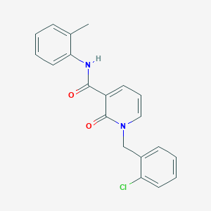 molecular formula C20H17ClN2O2 B2423256 1-(2-chlorobenzyl)-2-oxo-N-(o-tolyl)-1,2-dihydropyridine-3-carboxamide CAS No. 946248-41-5