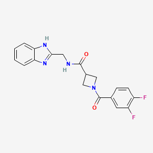 N-((1H-benzo[d]imidazol-2-yl)methyl)-1-(3,4-difluorobenzoyl)azetidine-3-carboxamide