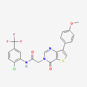 N-[2-chloro-5-(trifluoromethyl)phenyl]-2-[7-(4-methoxyphenyl)-4-oxothieno[3,2-d]pyrimidin-3(4H)-yl]acetamide