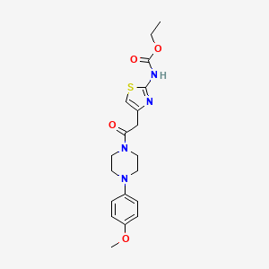 Ethyl (4-(2-(4-(4-methoxyphenyl)piperazin-1-yl)-2-oxoethyl)thiazol-2-yl)carbamate