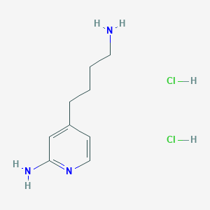 molecular formula C9H17Cl2N3 B2423275 4-(4-Aminobutyl)pyridin-2-amine dihydrochloride CAS No. 2138249-46-2