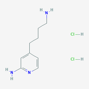 molecular formula C9H17Cl2N3 B2423275 4-(4-氨基丁基)吡啶-2-胺二盐酸盐 CAS No. 2138249-46-2