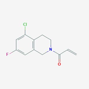 molecular formula C12H11ClFNO B2423276 1-(5-Chloro-7-fluoro-3,4-dihydro-1H-isoquinolin-2-yl)prop-2-en-1-one CAS No. 2196445-57-3