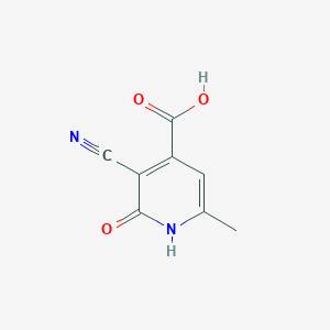 molecular formula C8H6N2O3 B2423282 3-Cyano-6-methyl-2-oxo-1,2-dihydropyridine-4-carboxylic acid CAS No. 98436-89-6