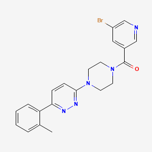 (5-Bromopyridin-3-yl)(4-(6-(o-tolyl)pyridazin-3-yl)piperazin-1-yl)methanone