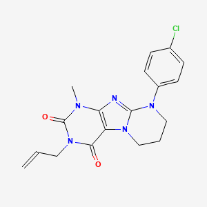 9-(4-chlorophenyl)-1-methyl-3-prop-2-enyl-7,8-dihydro-6H-purino[7,8-a]pyrimidine-2,4-dione
