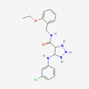 5-[(3-chlorophenyl)amino]-N-[(2-ethoxyphenyl)methyl]-1H-1,2,3-triazole-4-carboxamide