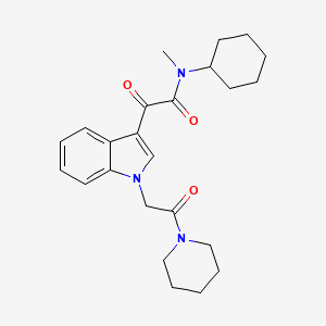 N-cyclohexyl-N-methyl-2-oxo-2-[1-(2-oxo-2-piperidin-1-ylethyl)indol-3-yl]acetamide