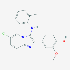 4-{6-Chloro-3-[(2-methylphenyl)amino]imidazo[1,2-a]pyridin-2-yl}-2-methoxyphenol