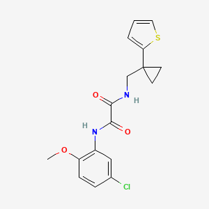 N1-(5-chloro-2-methoxyphenyl)-N2-((1-(thiophen-2-yl)cyclopropyl)methyl)oxalamide