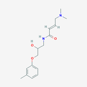molecular formula C16H24N2O3 B2423301 (E)-4-(Dimethylamino)-N-[2-hydroxy-3-(3-methylphenoxy)propyl]but-2-enamide CAS No. 2411327-57-4