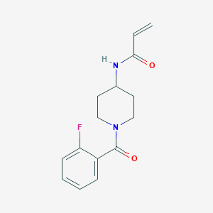 molecular formula C15H17FN2O2 B2423302 N-[1-(2-Fluorobenzoyl)piperidin-4-yl]prop-2-enamide CAS No. 2192395-28-9