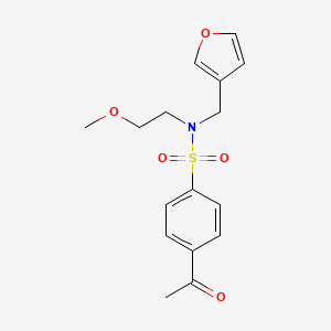 4-acetyl-N-(furan-3-ylmethyl)-N-(2-methoxyethyl)benzenesulfonamide