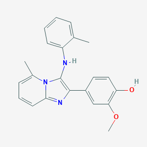 2-Methoxy-4-{5-methyl-3-[(2-methylphenyl)amino]imidazo[1,2-a]pyridin-2-yl}phenol