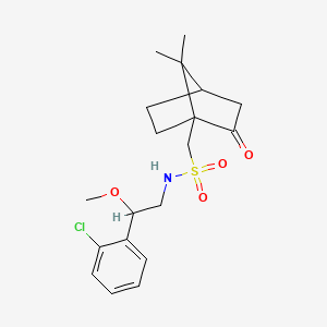 molecular formula C19H26ClNO4S B2423311 N-(2-(2-chlorophenyl)-2-methoxyethyl)-1-(7,7-dimethyl-2-oxobicyclo[2.2.1]heptan-1-yl)methanesulfonamide CAS No. 1798515-87-3