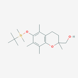 molecular formula C20H34O3Si B2423315 [6-[Tert-butyl(dimethyl)silyl]oxy-2,5,7,8-tetramethyl-3,4-dihydrochromen-2-yl]methanol CAS No. 228114-44-1