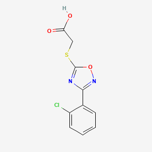 molecular formula C10H7ClN2O3S B2423330 2-{[3-(2-Chlorophenyl)-1,2,4-oxadiazol-5-yl]sulfanyl}acetic acid CAS No. 1461709-29-4