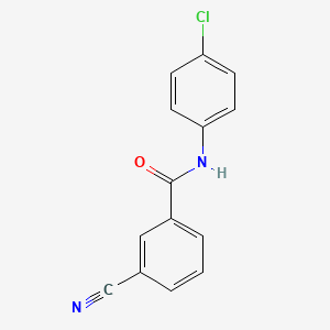 molecular formula C14H9ClN2O B2423352 N-(4-chlorophenyl)-3-cyanobenzamide CAS No. 865660-61-3