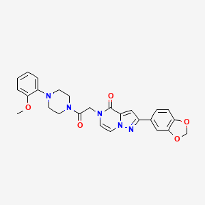 2-(1,3-benzodioxol-5-yl)-5-{2-[4-(2-methoxyphenyl)piperazin-1-yl]-2-oxoethyl}pyrazolo[1,5-a]pyrazin-4(5H)-one